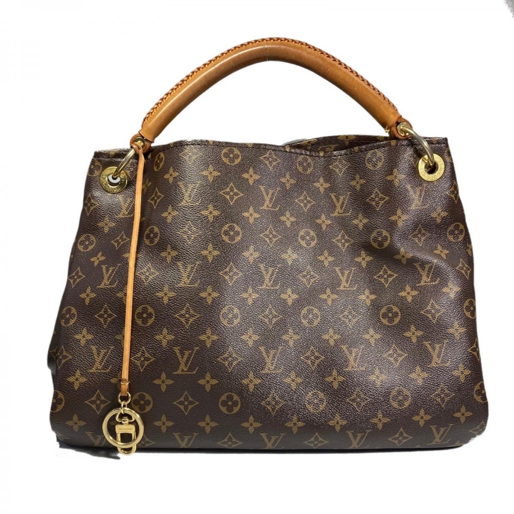 Louis Vuitton Artsy MM Monogram Canvas Hobo Bag Brown